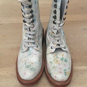 Free people Santa Fe lace up boots in Ivory